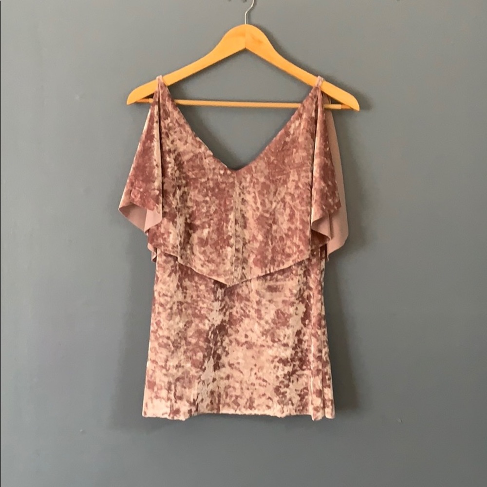 Forever 21 Velvet Layered Tank Large